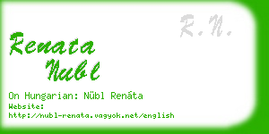 renata nubl business card
