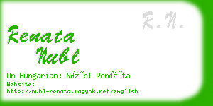 renata nubl business card